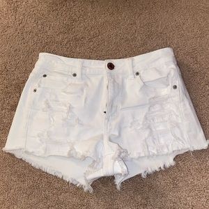 White jeans shorts